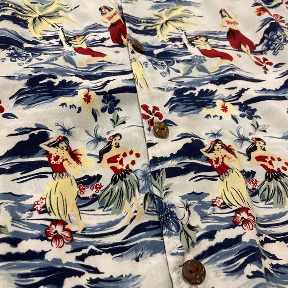 Kolby men’s S/P 100% rayon Hawaiian button up shirt - Picture 2 of 2